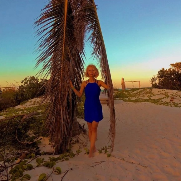 FOREVER 21 cobalt blue dress XS-S - Picture 3 of 8